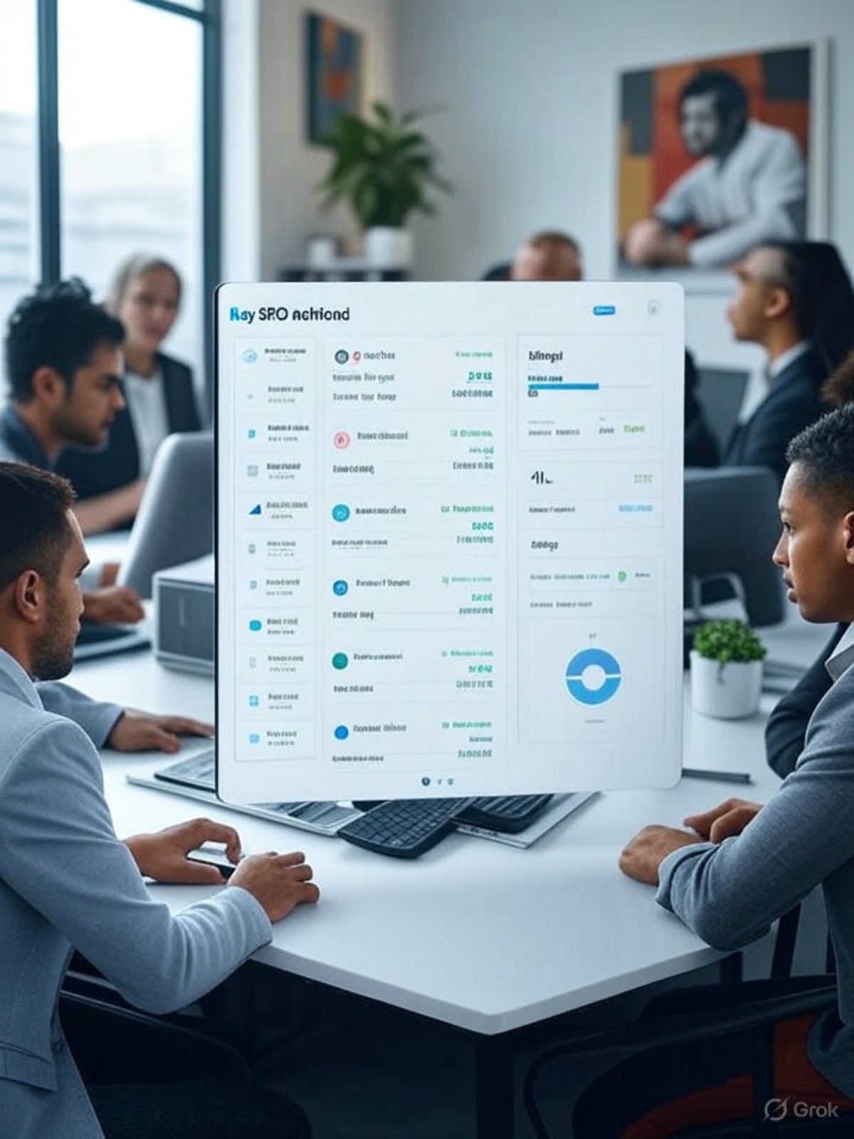 Digital marketer optimising a Shopify store dashboard for better SEO performance and rankings