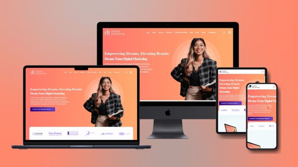 dreamteammarketingagency mockup