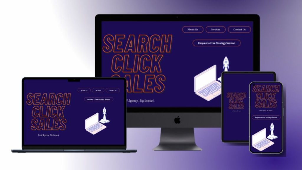 Search click sales mockup