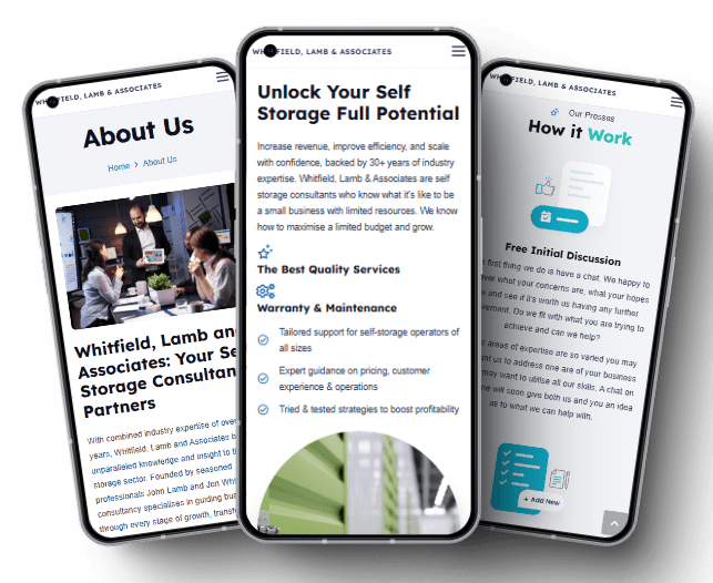 Whitfield Lamb Associates mobile mockup