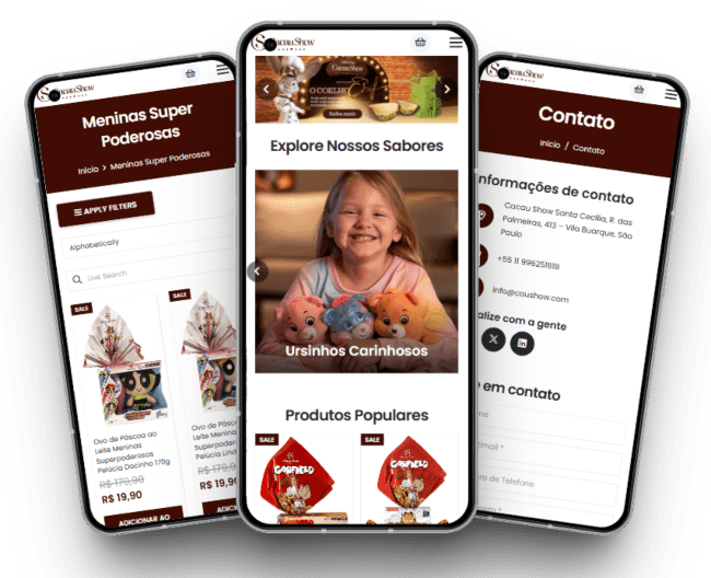 Social Cacaushow mobile mockup