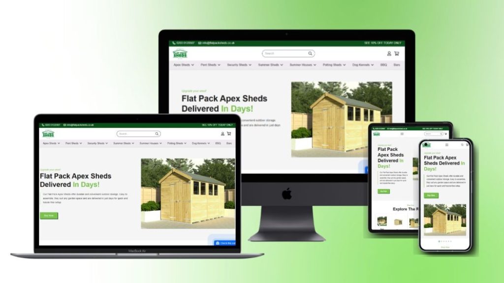 flatpack sheds Mockup