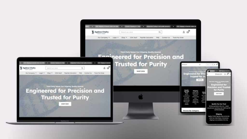 Ageless Vitality Peptides mockup