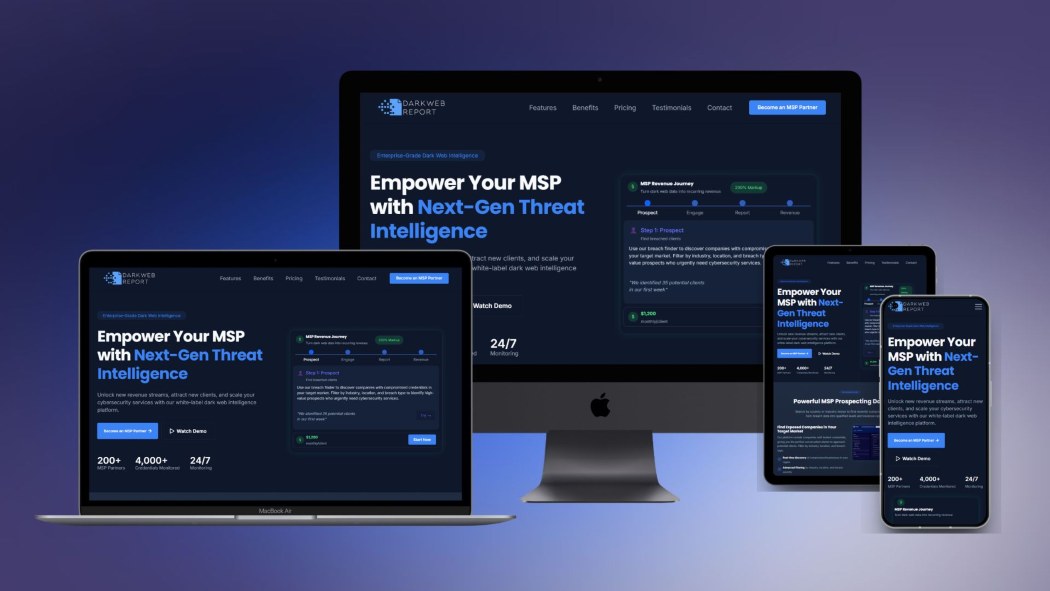 Dark Web Report Mock up