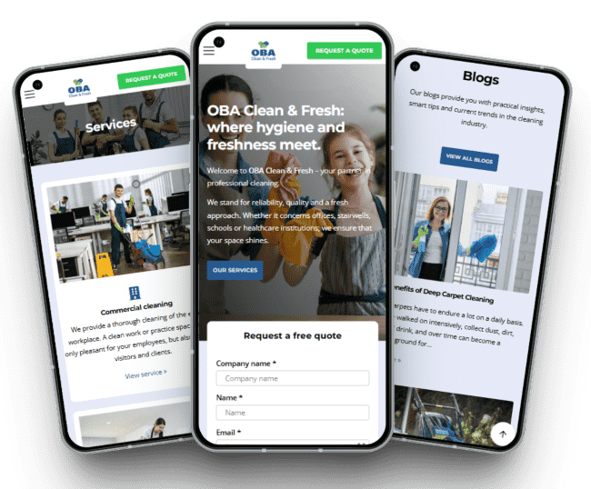 OBA Clean Fresh Mobile Mockup