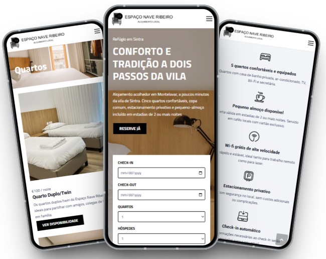 Alojamento Nave Ribeiro mobile mockup