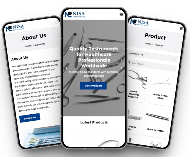 Nisa Enterprises mobile mockup