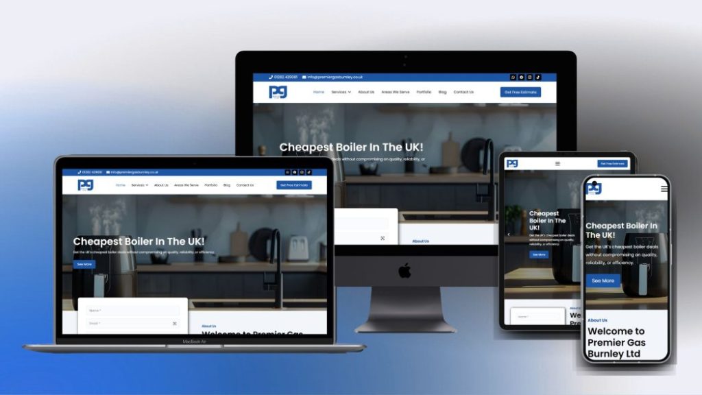 Premier Gas Burnley mockup