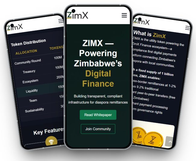ZimX mobile mockup