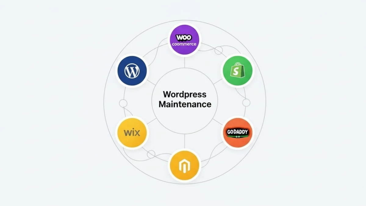Website Maintenance Costs WordPress, WooCommerce, Shopify, Wix, GoDaddy