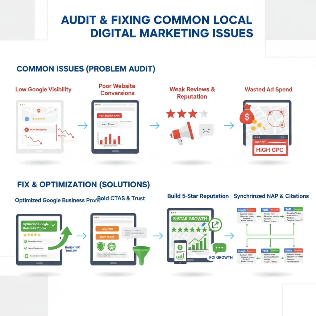 Audit & Fixing Common Local Digital Marketing Issues