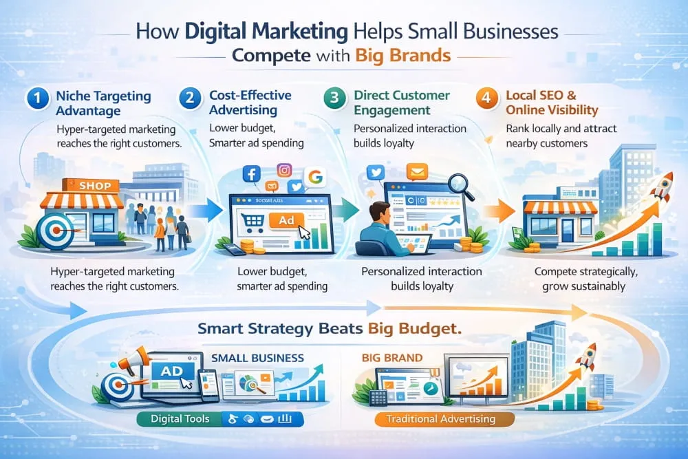 How Digital Marketing Helps Small Businesses Compete with Big Brands