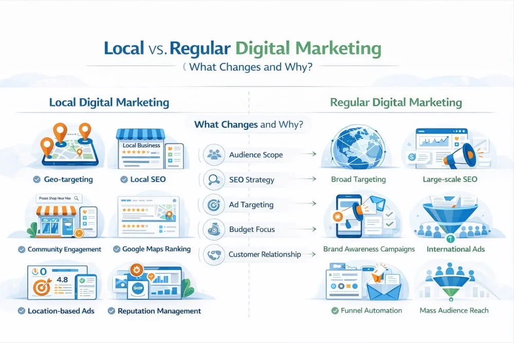 Local vs. Regular Digital Marketing