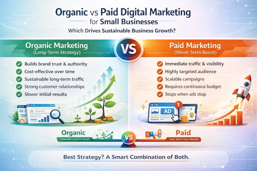 Organic vs Paid Digital Marketing for Small Businesses