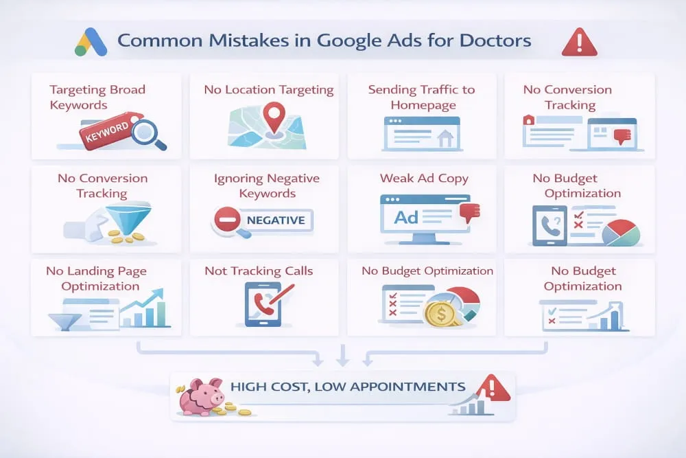 What Are Common Mistakes in Google Ads for Doctors