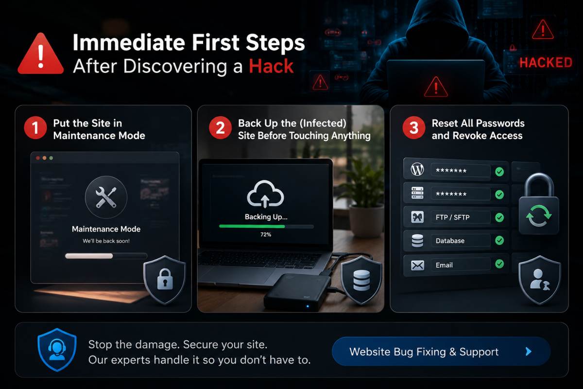 Immediate First Steps After Discovering a Hack