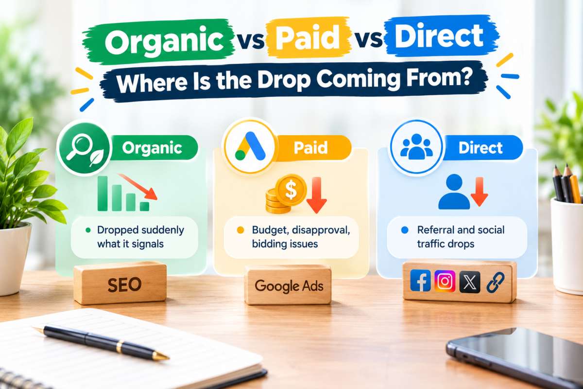 Organic vs Paid vs Direct Where Is the Drop Coming From