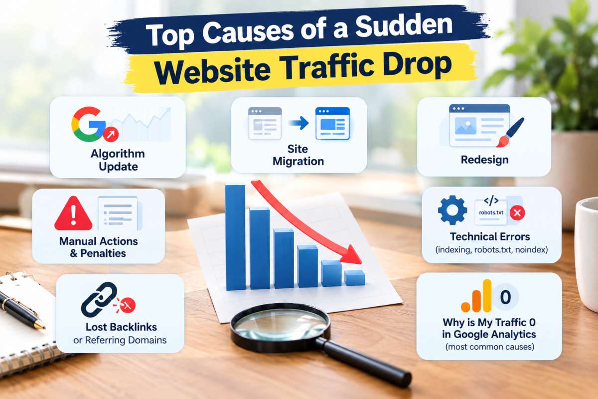 Top Causes of a Sudden Website Traffic Drop
